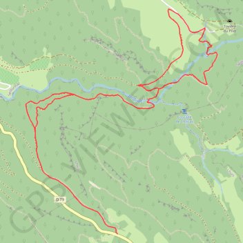 Trace GPS Cascade de Chosas, itinéraire, parcours