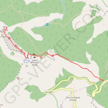 Trace GPS Roque Nublo, itinéraire, parcours