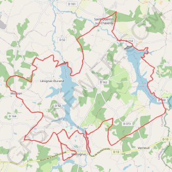 Trace GPS Barrage de lavaud 41 kms, itinéraire, parcours