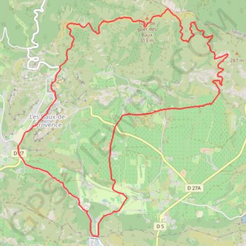 Trace GPS Les Baux - La piste des Lombards, itinéraire, parcours