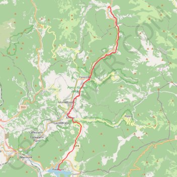 Trace GPS De Piediluco à Ceselli, itinéraire, parcours