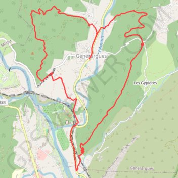 Trace GPS La Bambouseraie de Prafrance, itinéraire, parcours