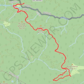 Trace GPS Cova d'en Massot - depuis la Muga, itinéraire, parcours
