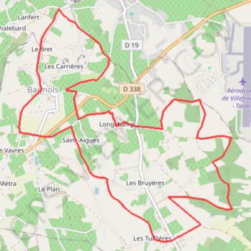 Trace GPS Pays Beaujolais - Pierres Dorées - Bagnols, itinéraire, parcours