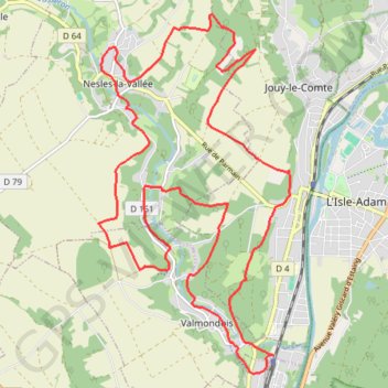 Trace GPS Vallée du Sausseron, itinéraire, parcours