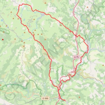 Trace GPS Nasbinals - Le plateau de l'Aubrac, itinéraire, parcours