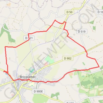 Trace GPS Bricquebec (50260), itinéraire, parcours