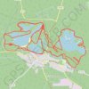 Trace GPS Domaine d'Hostens : Lac de Lamothe, lacs de Bernadas, lac du Bourg et lac de Bousquey, itinéraire, parcours