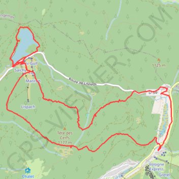 Trace GPS Lac de Lispach, itinéraire, parcours