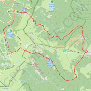 Trace GPS Tour des 2 Honneck, itinéraire, parcours