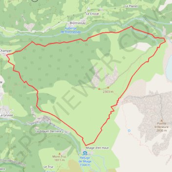 Trace GPS Tour du col de Tricot, itinéraire, parcours