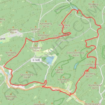 Trace GPS Balade autour du château de Falkenstein, itinéraire, parcours