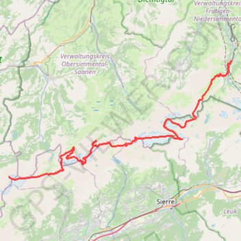 Trace GPS Haute route bernoise, itinéraire, parcours