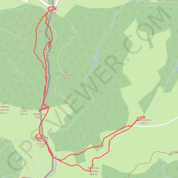 Trace GPS Urrizpilota - Elhorriko kaskoa, itinéraire, parcours