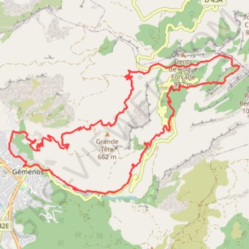 Trace GPS Gémenos - La Grande Baume, itinéraire, parcours