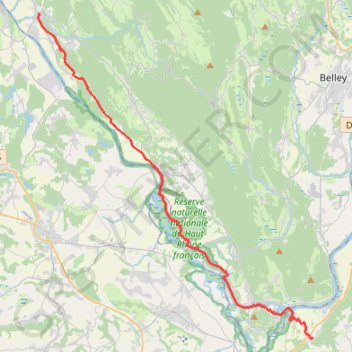 Trace GPS De Champagneux à Briord, itinéraire, parcours