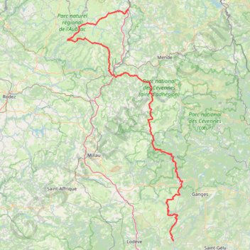 Trace GPS Chemin de Saint-Guilhem-le-Désert, itinéraire, parcours