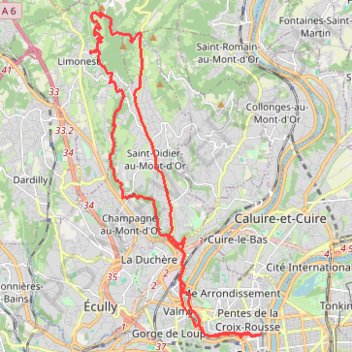 Trace GPS Mont Verdun, itinéraire, parcours