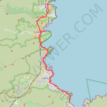 Trace GPS GR 92 : Portbou – Llançà – El Port de la Selva, itinéraire, parcours