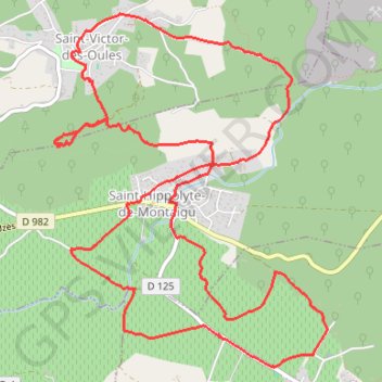 Trace GPS Saint Victor des Oules, itinéraire, parcours