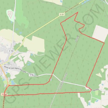 Trace GPS Forêt d'Allogny, itinéraire, parcours