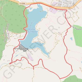 Trace GPS Le lac du Trapan - Bormes-les-Mimosas, itinéraire, parcours