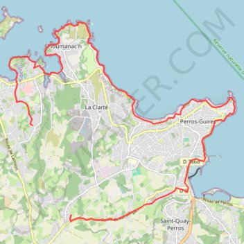 Trace GPS La cote de Granit rose, itinéraire, parcours
