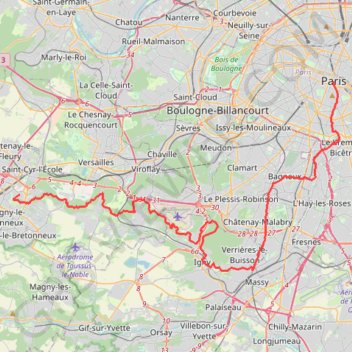 Trace GPS La Bièvre à VTT, itinéraire, parcours