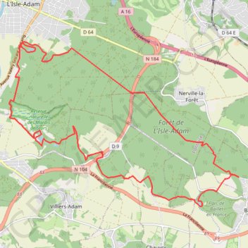 Trace GPS Forêt de L'Isle-Adam - Montsoult, itinéraire, parcours