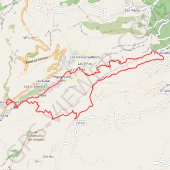 Trace GPS Valle Gran Rey - el Cercado - Valle Gan Rey, itinéraire, parcours
