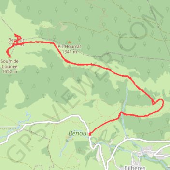 Trace GPS Soum de Counée et pic Barsaut, itinéraire, parcours