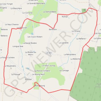 Trace GPS Pierre de Richebourg - Retiers, itinéraire, parcours