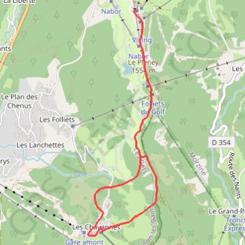 Trace GPS Du belvédère du Pléney aux Chavannes, itinéraire, parcours