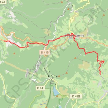 Trace GPS Traversée des Vosges - De Lapoutroie à Plainfaing, itinéraire, parcours