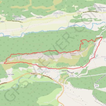 Trace GPS Cretes du Bauroux, itinéraire, parcours
