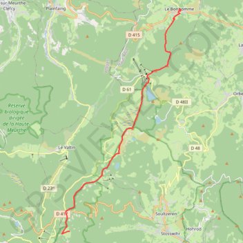 Trace GPS Bonhomme - trois Fours, itinéraire, parcours