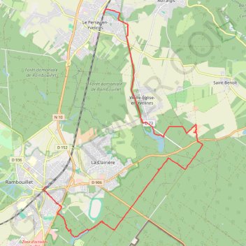Trace GPS Rambouillet - 3 étangs - Part 1, itinéraire, parcours