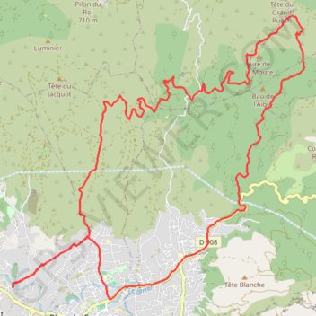 Trace GPS La Montade, la Moure, vallon de la Vache, itinéraire, parcours