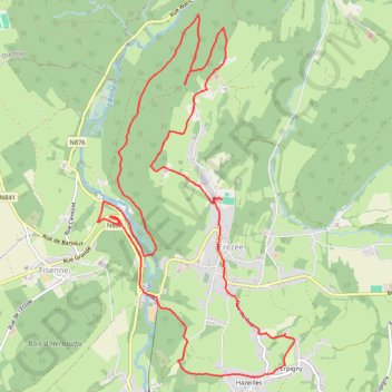 Trace GPS Erezée - Province du Luxembourg - Belgique, itinéraire, parcours