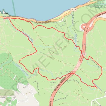 Trace GPS Tour de la Savane (Réunion), itinéraire, parcours