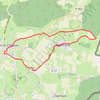 Trace GPS Circuit du Biau Ri - Solre-le-Château, itinéraire, parcours