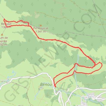 Trace GPS Pic Bersaut - Bilhères au Benou, itinéraire, parcours