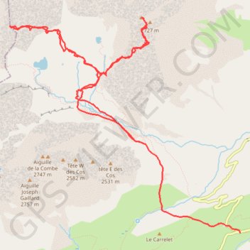 Trace GPS Cime du Sambuis, itinéraire, parcours