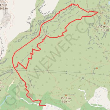 Trace GPS Col de Garlaban, itinéraire, parcours
