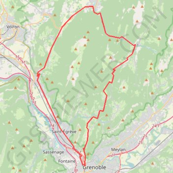 Trace GPS Parcours Chartreuse, itinéraire, parcours