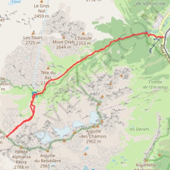 Trace GPS Col de Bérard, itinéraire, parcours