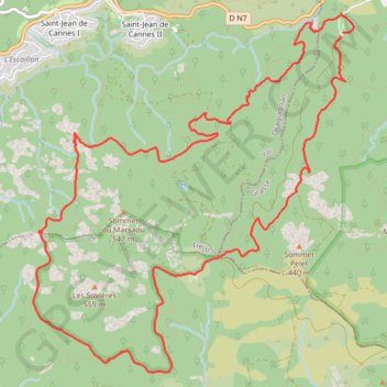 Trace GPS Réserve de Suvières, itinéraire, parcours