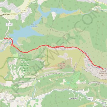 Trace GPS Barrage de Bimont, itinéraire, parcours