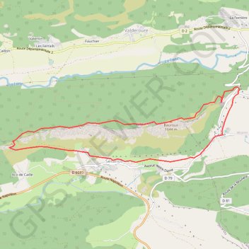 Trace GPS Baou roux, itinéraire, parcours