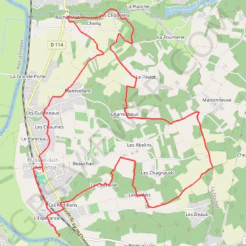 Trace GPS Circuit des 3 moulins - Bussac-sur-Charente, itinéraire, parcours